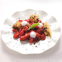 【Marco Lotito】義大利甜菜餃佐帕米桑乳酪粉 Beet potato gnocchi perfumed truffle with Anchor parmesan cream